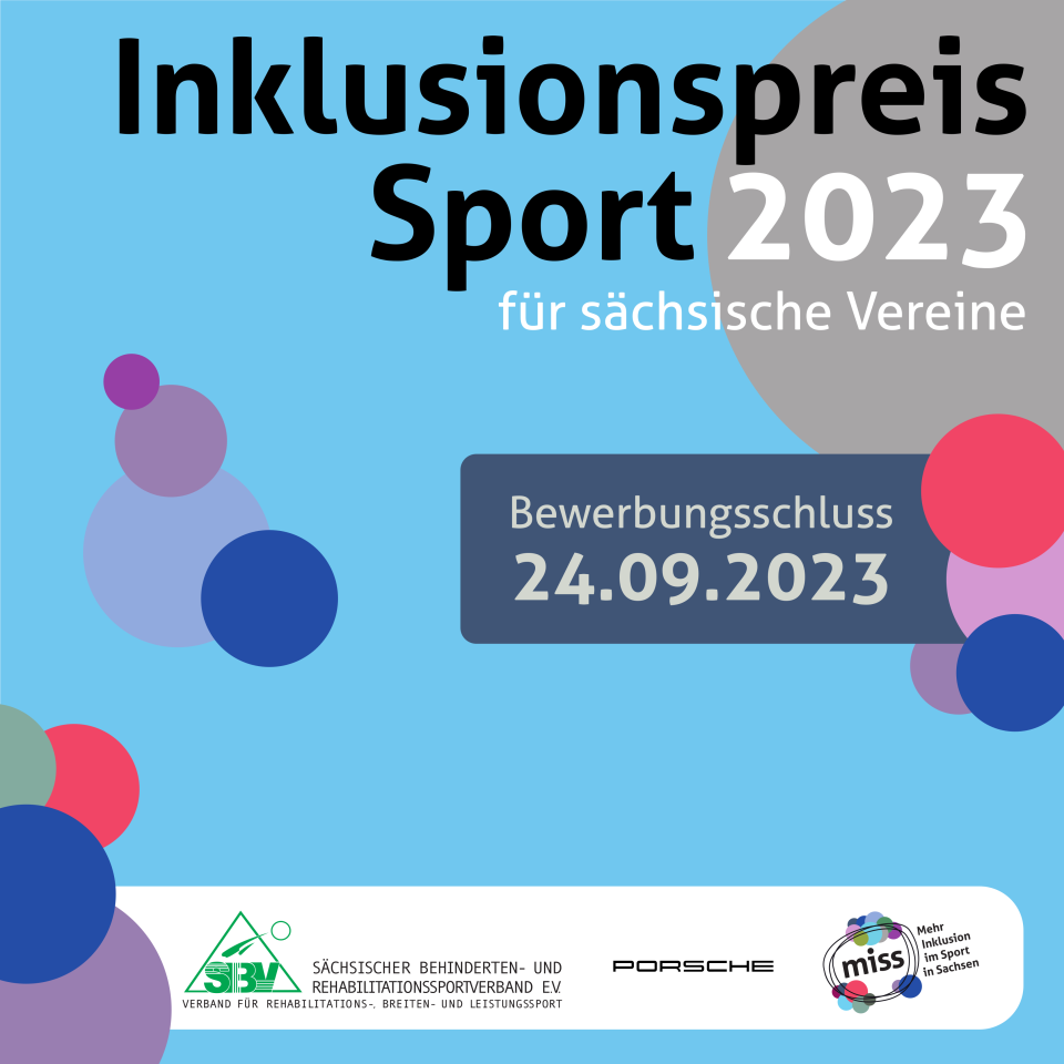 Inklusionspreis Sport 2023 für sächsische Vereine