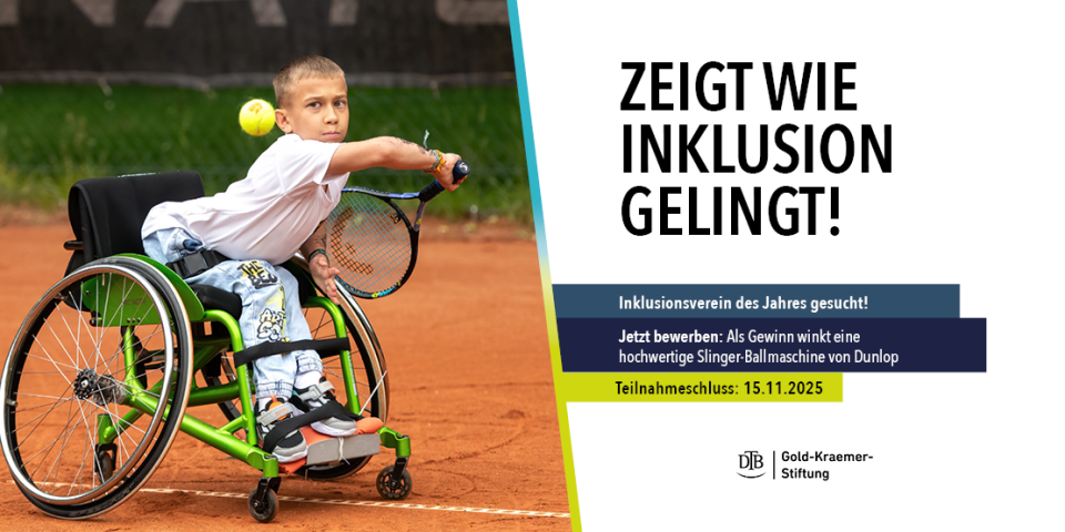 DTB sucht den Inklusionsverein des Jahres 2025
